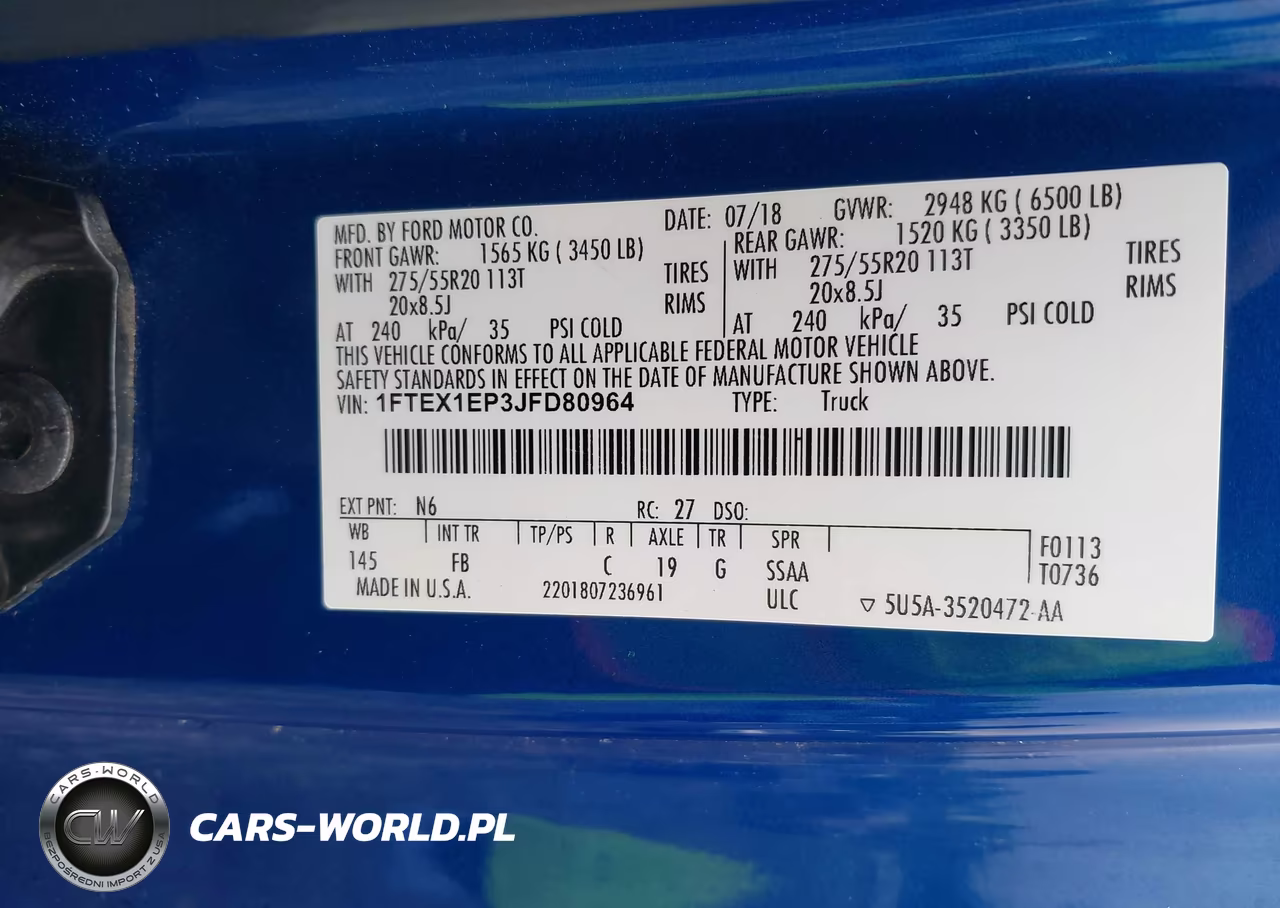 2018 Ford F-150 Lariat-Xl-Xlt VIN:1FTEX1EP3JFD80964 - 9
