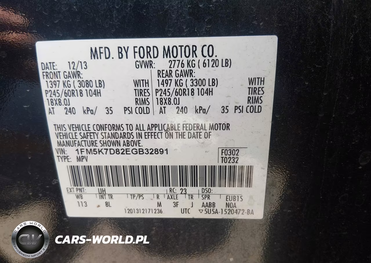 2014 Ford Explorer Xlt VIN:1FM5K7D82EGB32891 - 9