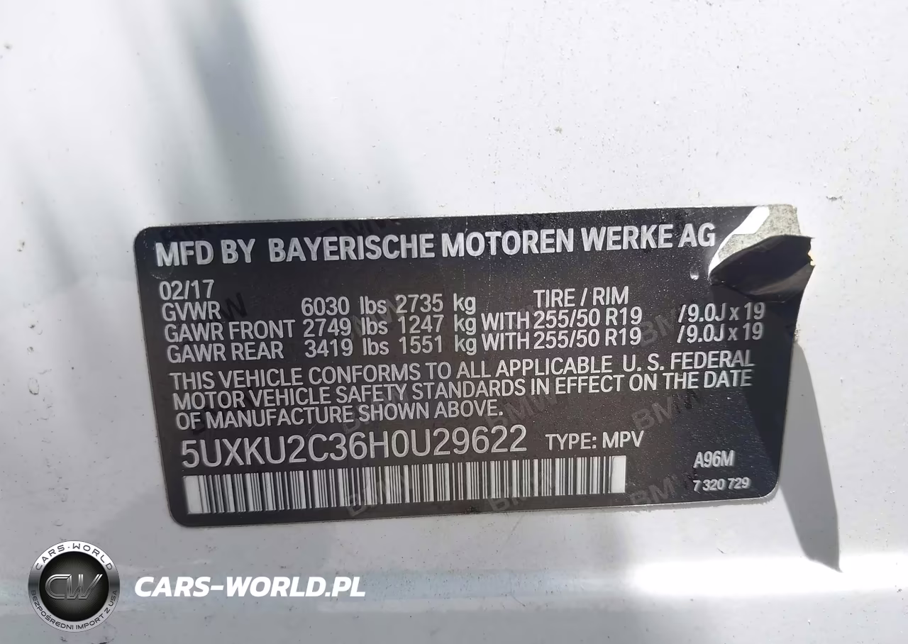 2017 BMW X6 xDrive35I VIN:5UXKU2C36H0U29622 - 9