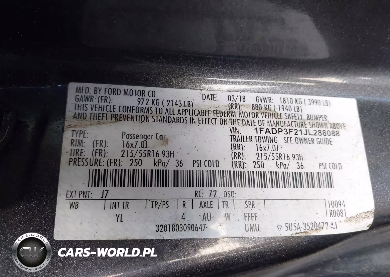 2018 Ford Focus Se VIN:1FADP3F21JL288088 - 9