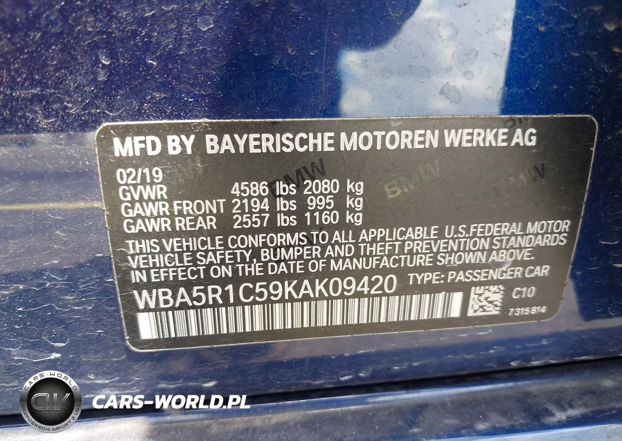 2019 BMW 330I VIN:WBA5R1C59KAK09420 - 9