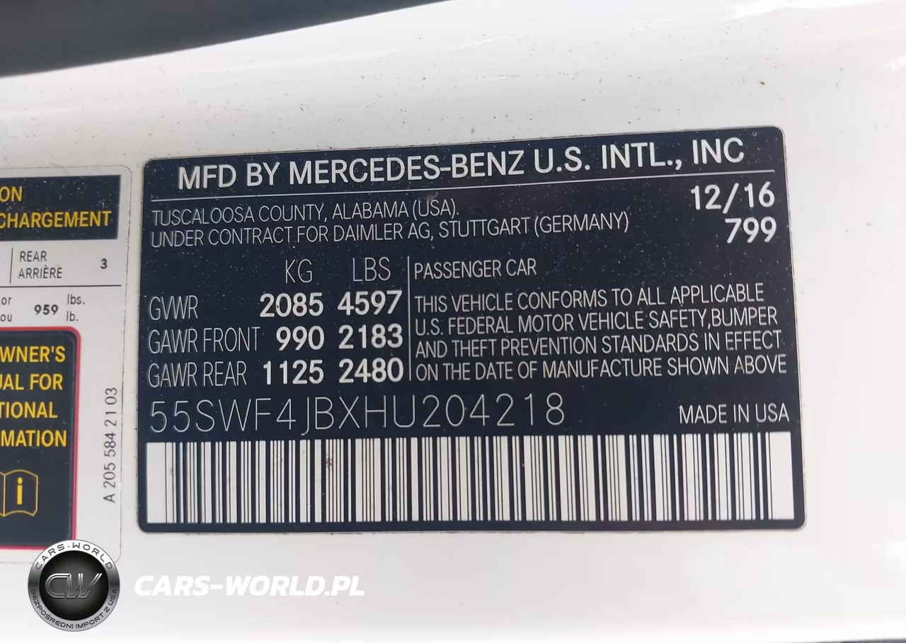 2017 Mercedes-Benz C 300 Sport VIN:55SWF4JBXHU204218 - 9