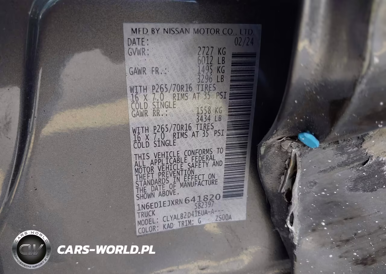 2024 Nissan Frontier Sv 4X2 VIN:1N6ED1EJXRN641820 - 9