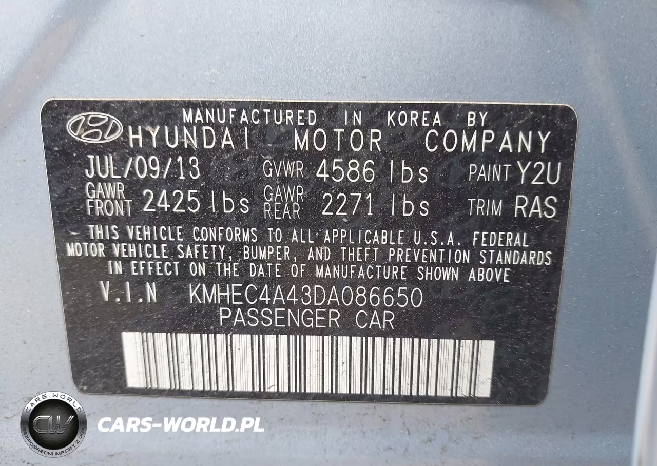 2013 Hyundai Sonata Hybrid VIN:KMHEC4A43DA086650 - 9