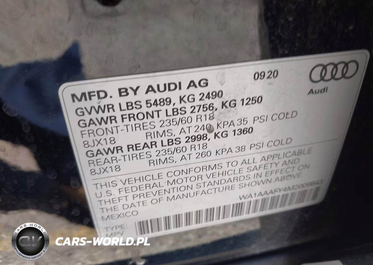 2021 Audi Q5 Premium 45 Tfsi Quattro S Tronic VIN:WA1AAAFY4M2009843 - 9