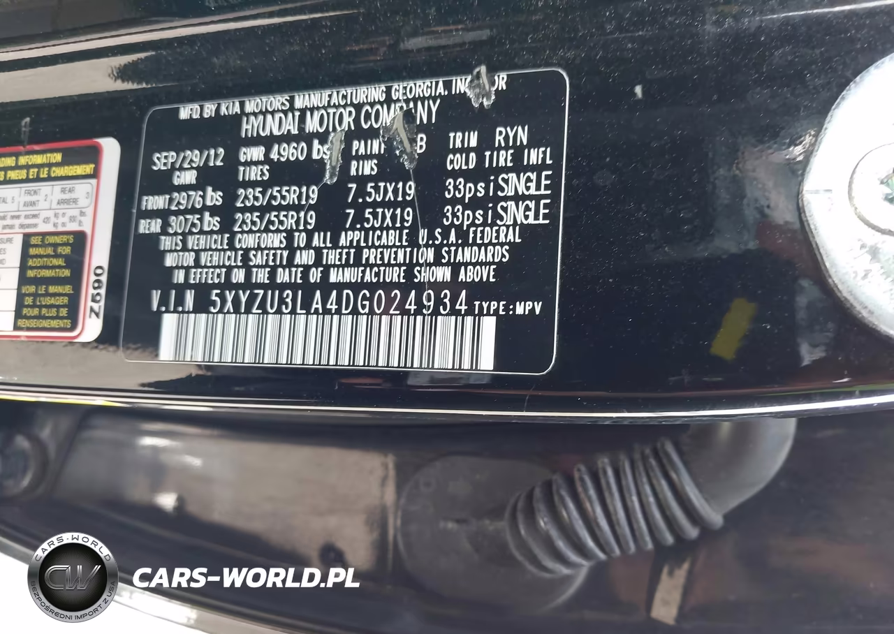 2013 Hyundai Santa Fe Sport 2.0T VIN:5XYZU3LA4DG024934 - 9