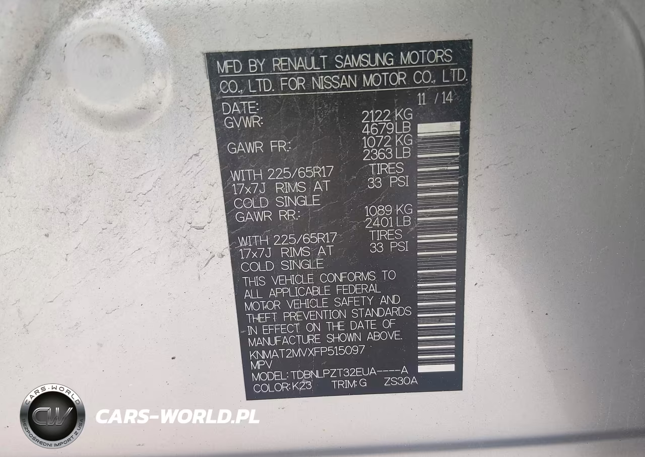 2015 Nissan Rogue S VIN:KNMAT2MVXFP515097 - 9