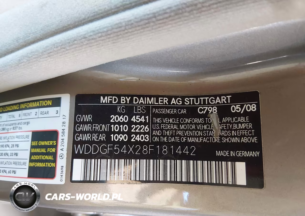 2008 Mercedes-Benz C 300 Luxury-Sport VIN:WDDGF54X28F181442 - 9