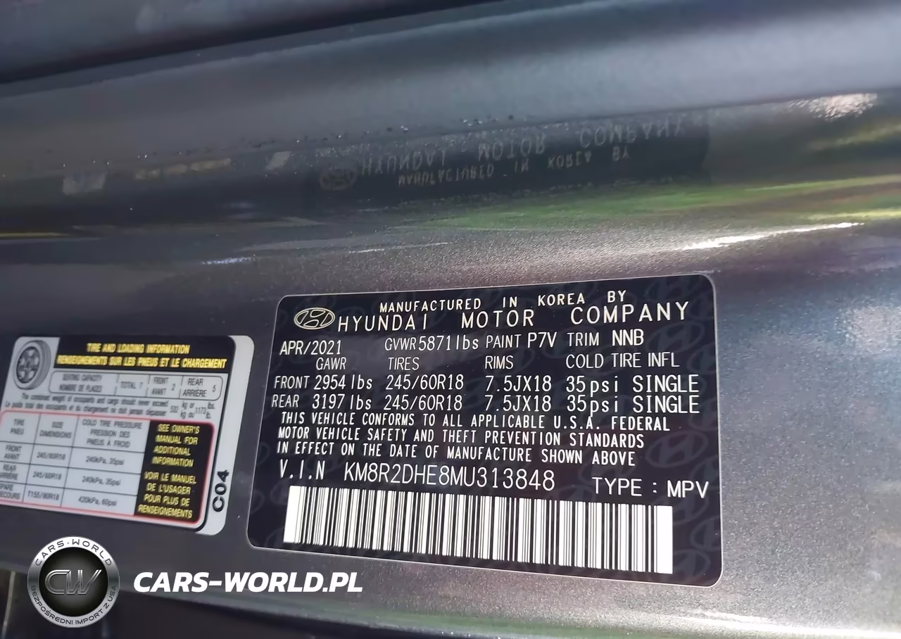 2021 Hyundai Palisade Sel VIN:KM8R2DHE8MU313848 - 9