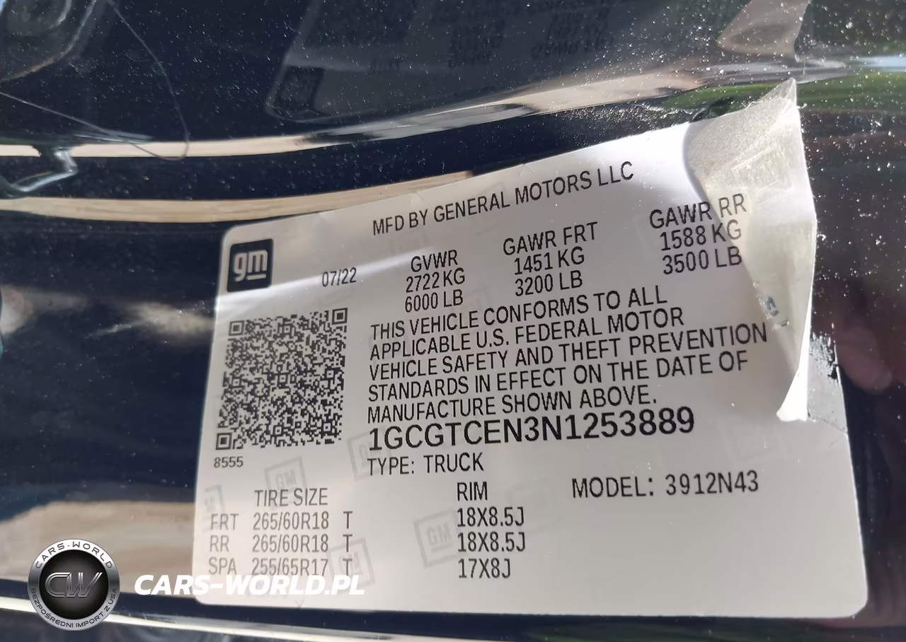 2022 Chevrolet Colorado VIN:1GCGTCEN3N1253889 - 9