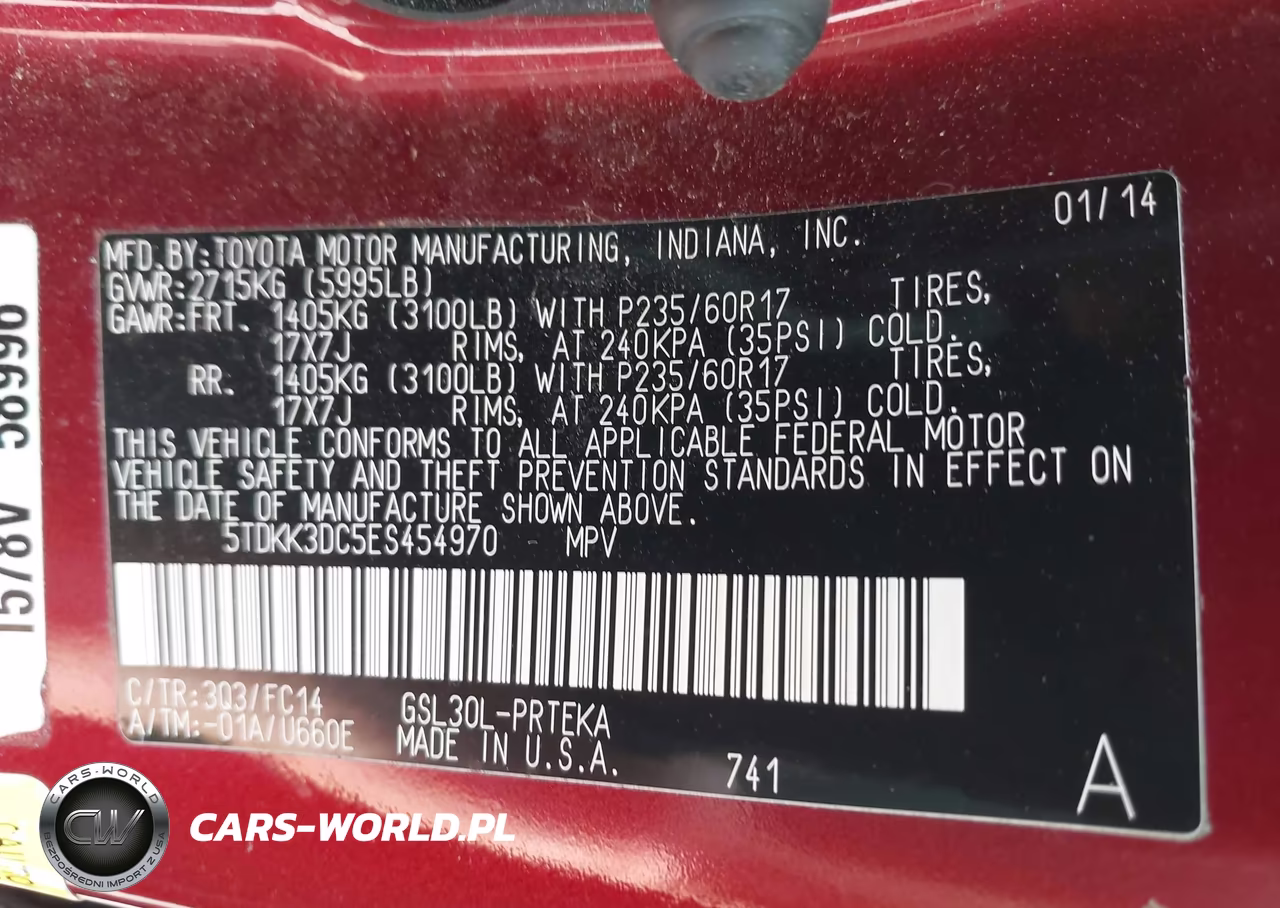 2014 Toyota Sienna Le V6 8 Passenger VIN:5TDKK3DC5ES454970 - 9