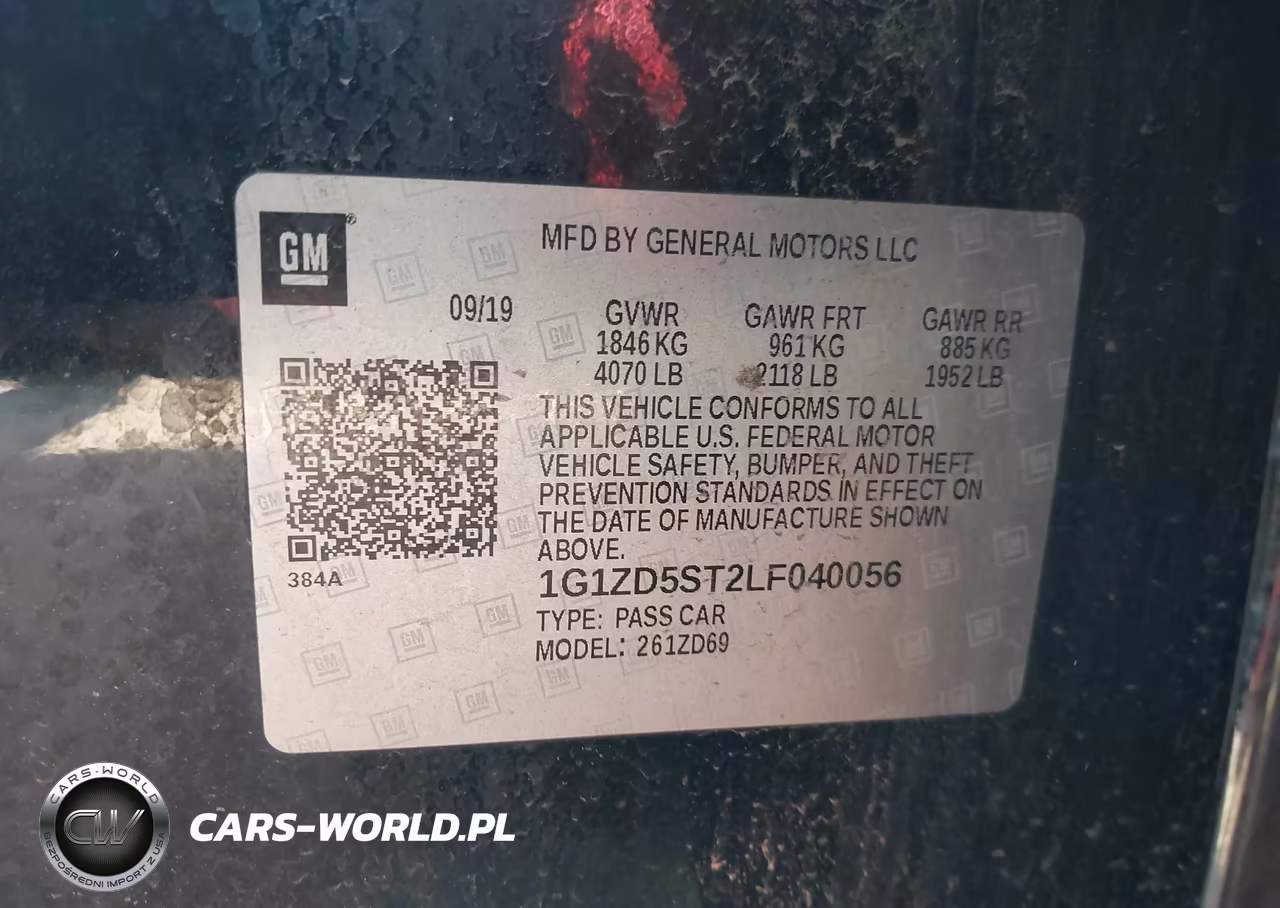 2020 Chevrolet Malibu Fwd Lt VIN:1G1ZD5ST2LF040056 - 9