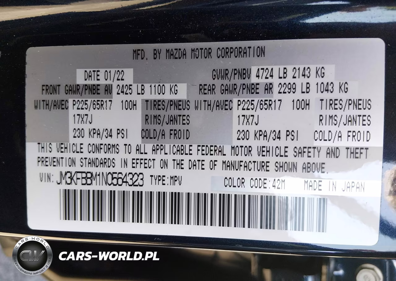 2022 Mazda Cx-5 2.5 S Select VIN:JM3KFBBM1N0564323 - 9