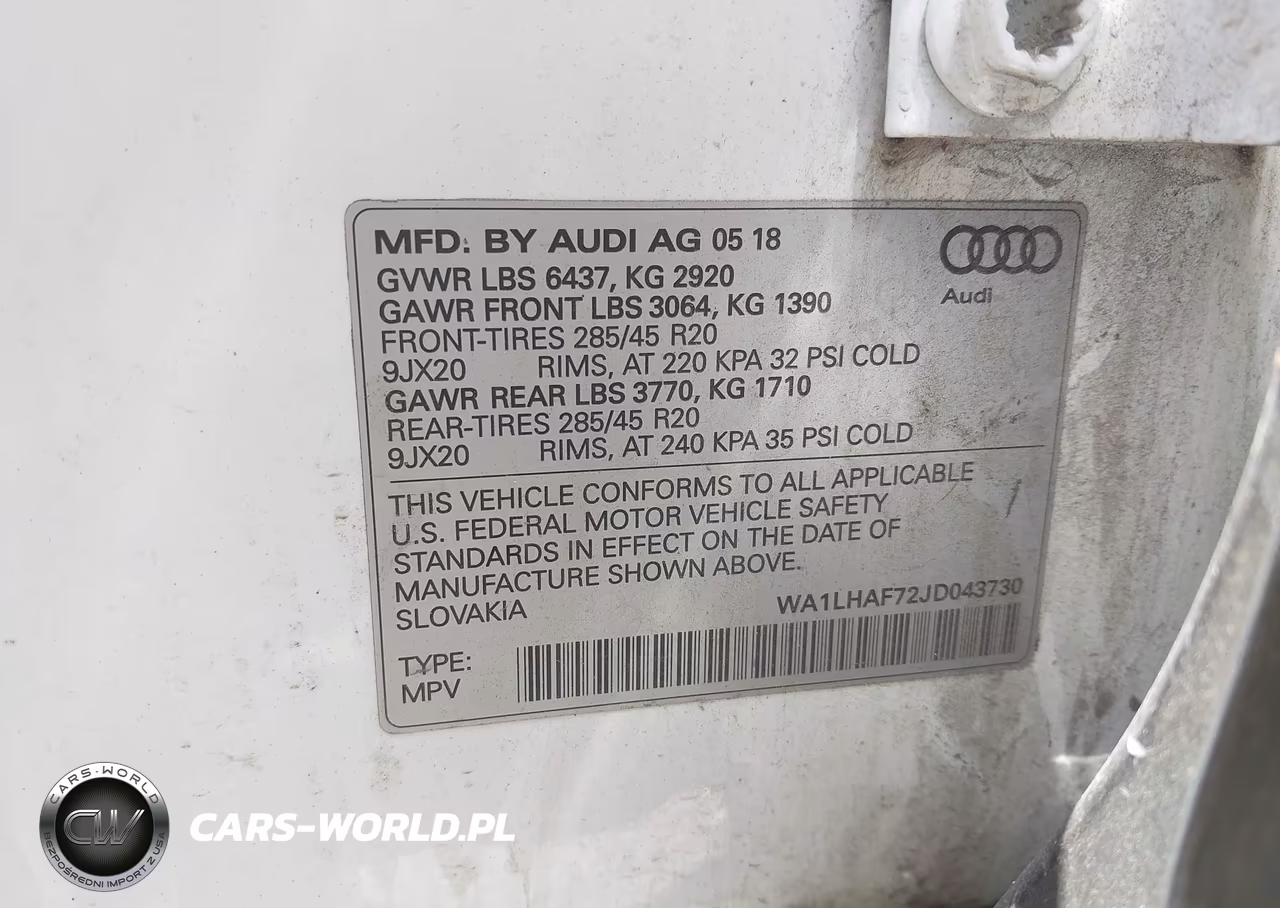 2018 Audi Q7 2.0T Premium VIN:WA1LHAF72JD043730 - 9