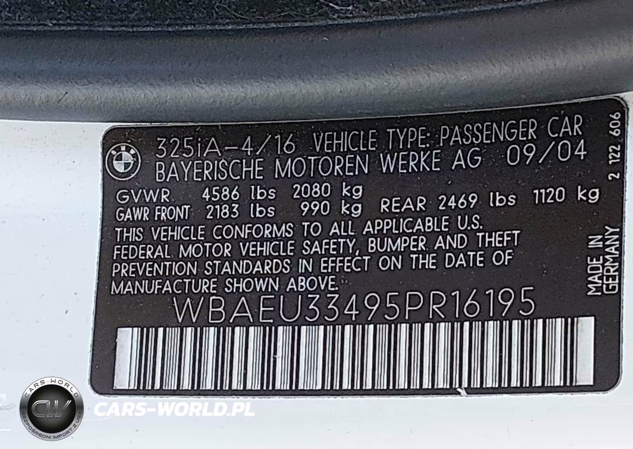2005 BMW 325Xi VIN:WBAEU33495PR16195 - 9