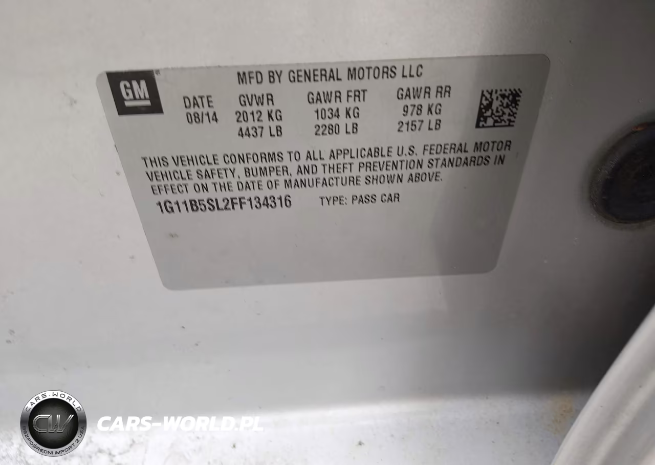 2015 Chevrolet Malibu Ls VIN:1G11B5SL2FF134316 - 9