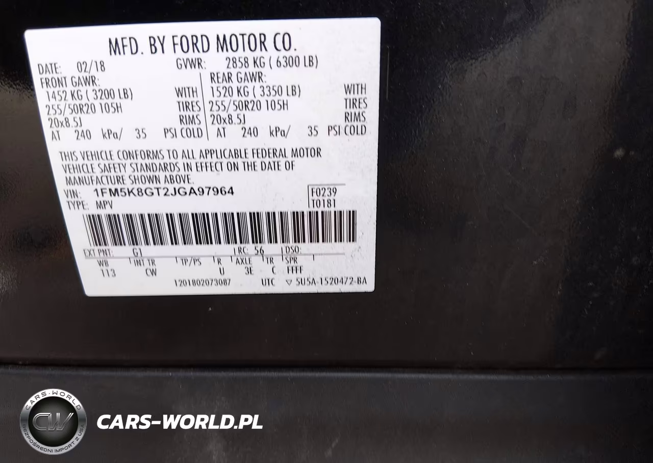 2018 Ford Explorer Sport VIN:1FM5K8GT2JGA97964 - 9