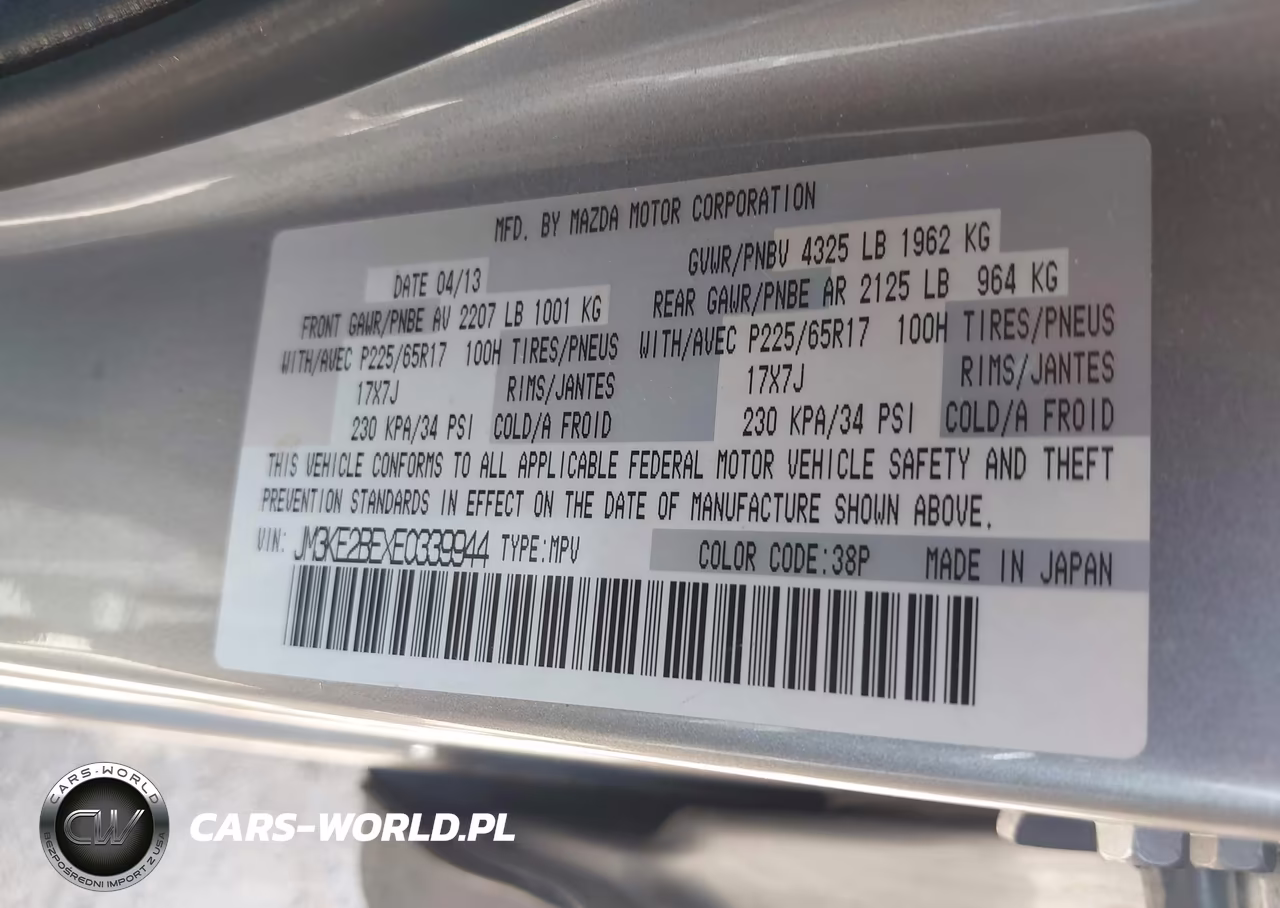 2014 Mazda Cx-5 Sport VIN:JM3KE2BEXE0339944 - 9