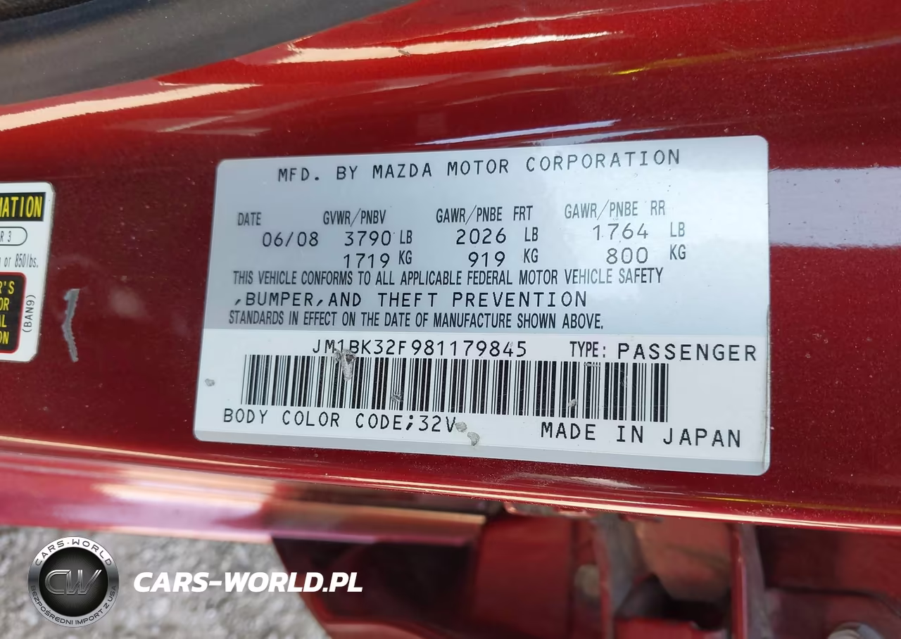 2008 Mazda Mazda3 I Touring Value VIN:JM1BK32F981179845 - 9