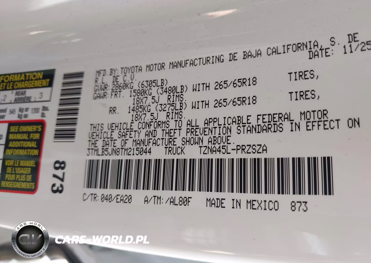 2026 Toyota Tacoma Trd Off Road VIN:3TMLB5JN8TM215044 - 9