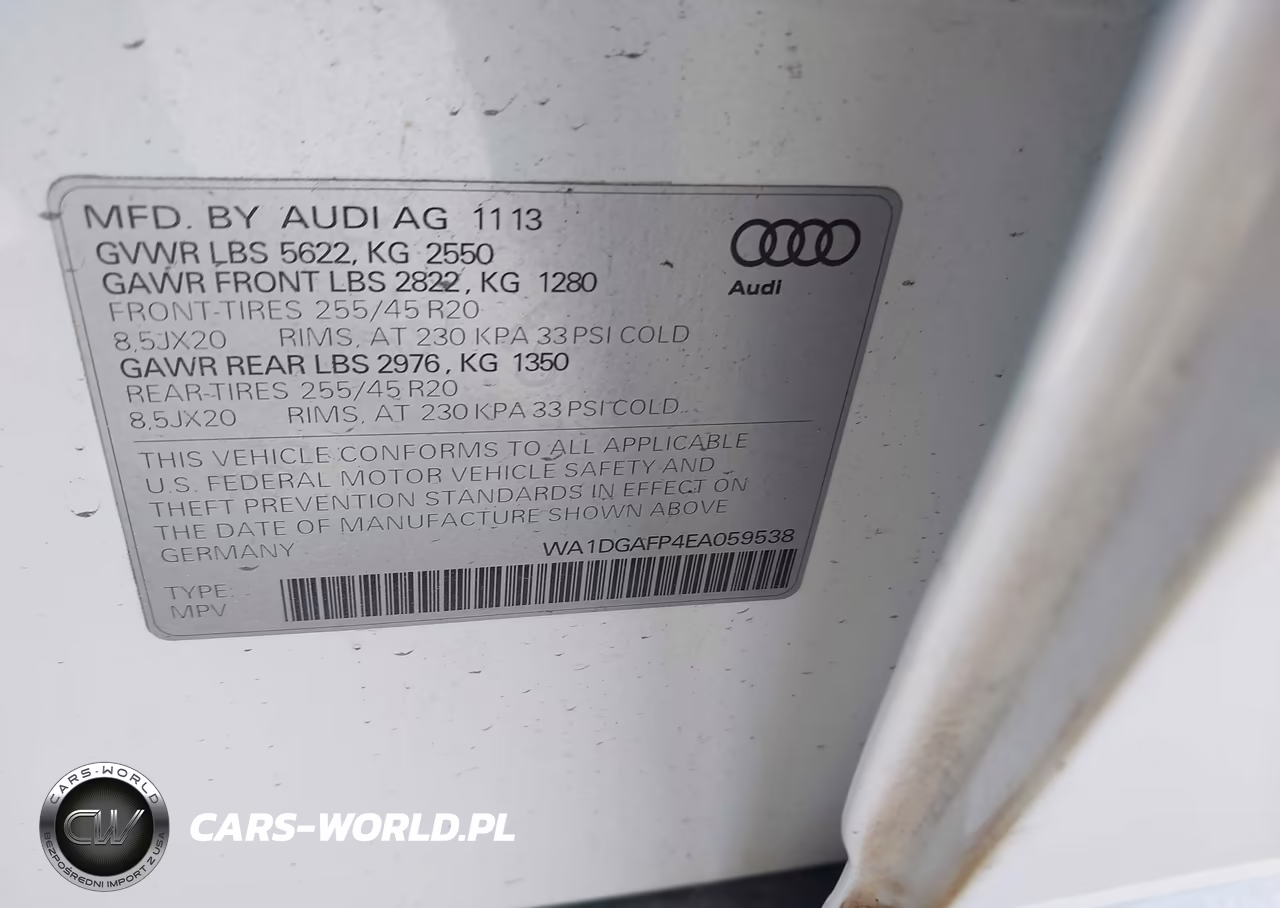 2014 AUDI Q5 3.0T PREMIUM PLUS VIN:WA1DGAFP4EA059538 - 9