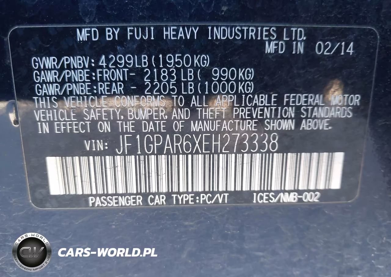 2014 Subaru Impreza 2.0I Sport Limited VIN:JF1GPAR6XEH273338 - 9