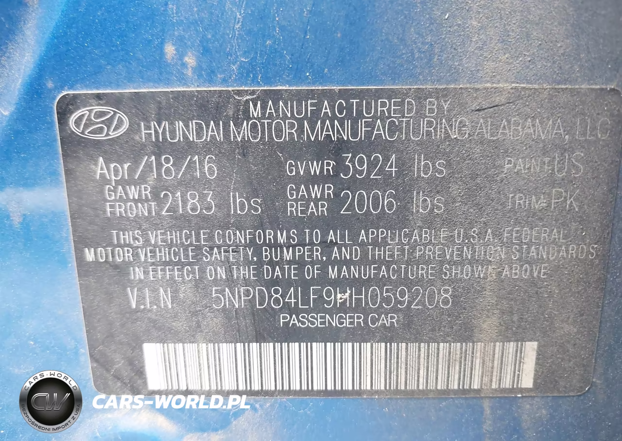 2017 Hyundai Elantra Se VIN:5NPD84LF9HH059208 - 9