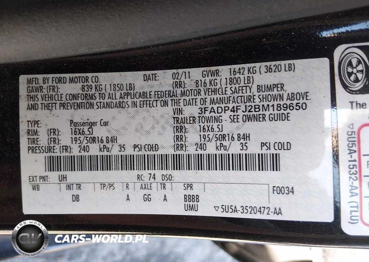 2011 Ford Fiesta Ses VIN:3FADP4FJ2BM189650 - 9