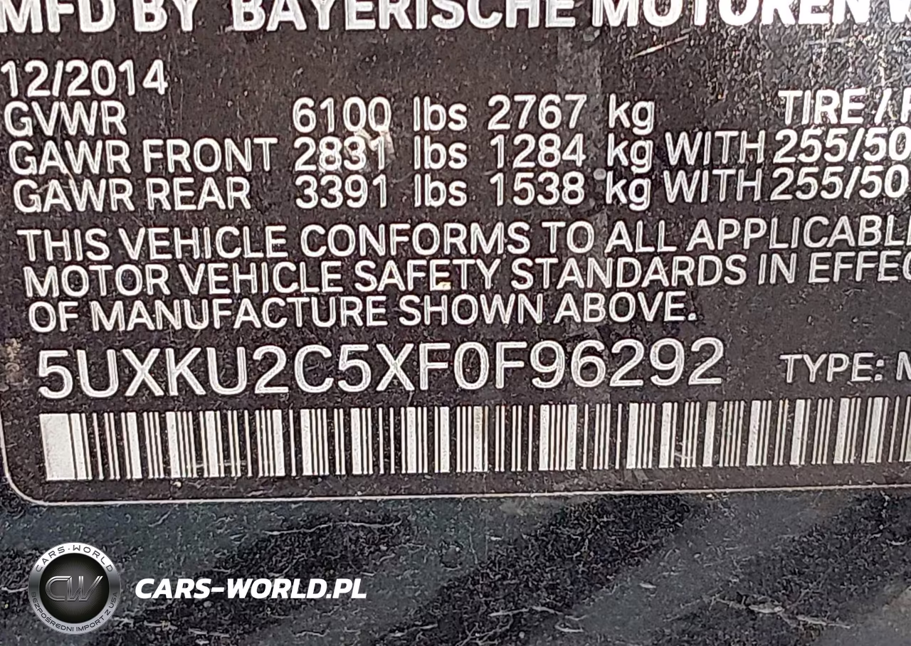 2015 BMW X6 xDrive35I VIN:5UXKU2C5XF0F96292 - 9