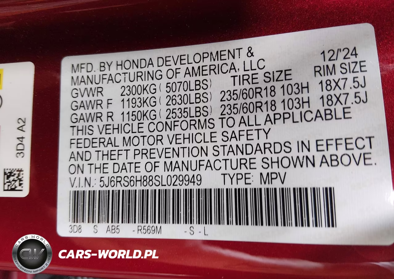 2025 Honda Cr-V Hybrid Sport-L VIN:5J6RS6H88SL029949 - 9
