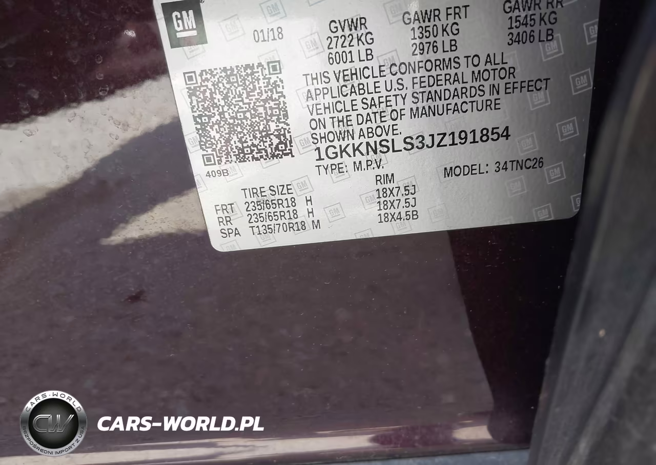 2018 GMC Acadia Sle-2 VIN:1GKKNSLS3JZ191854 - 9