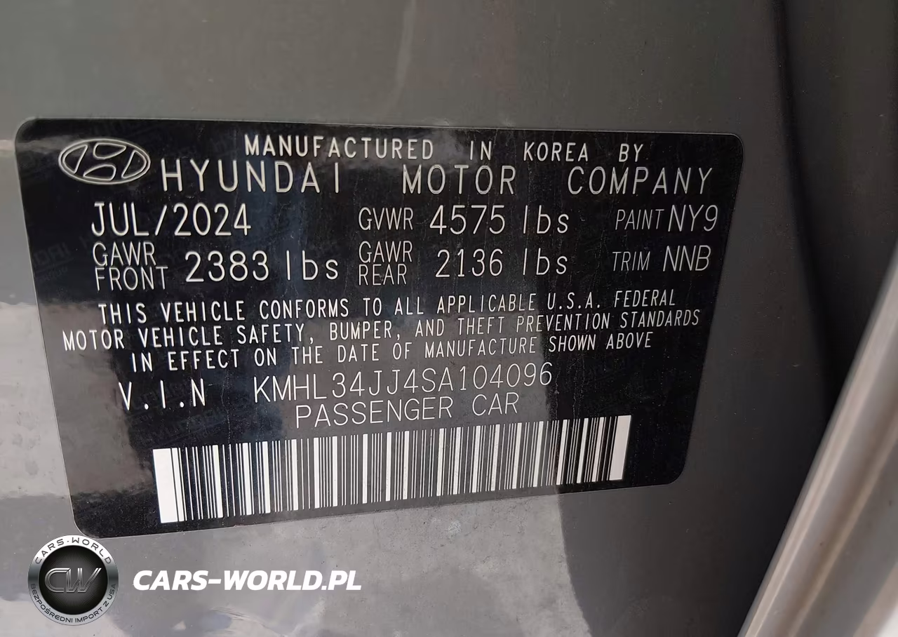 2025 Hyundai Sonata Hybrid Sel VIN:KMHL34JJ4SA104096 - 9