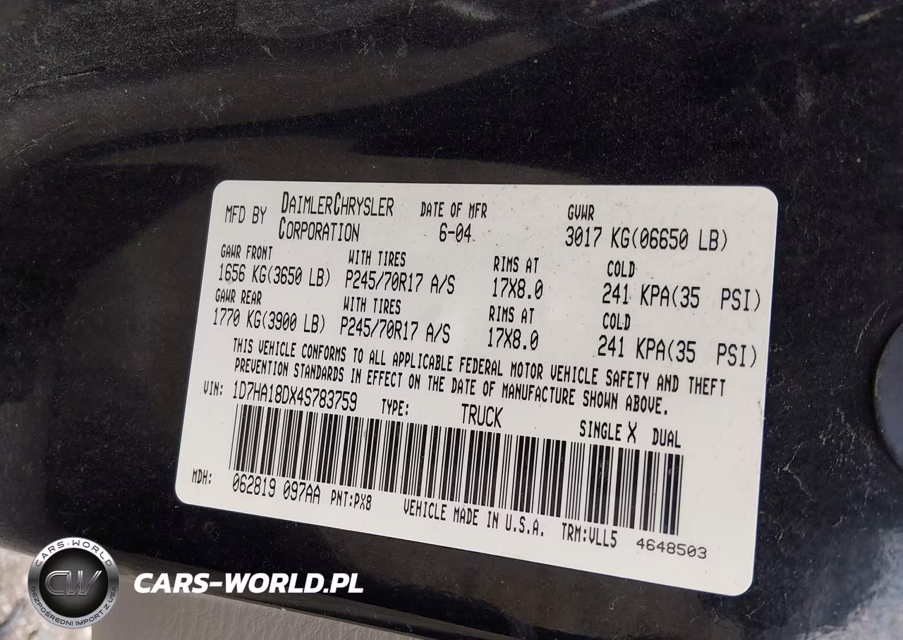 2004 Dodge Ram 1500 Slt-Laramie VIN:1D7HA18DX4S783759 - 9