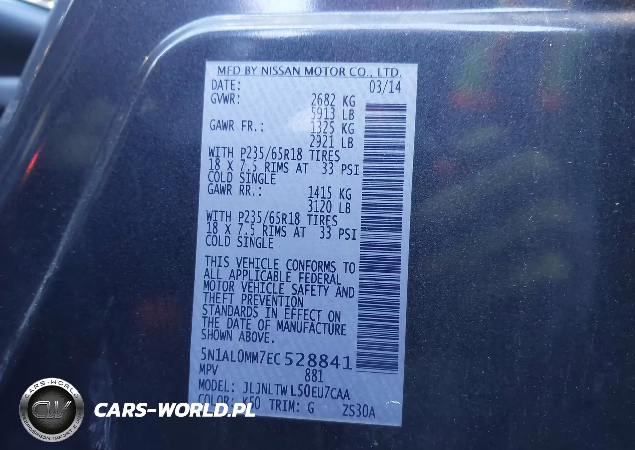 2014 Infiniti Qx60 VIN:5N1AL0MM7EC528841 - 9