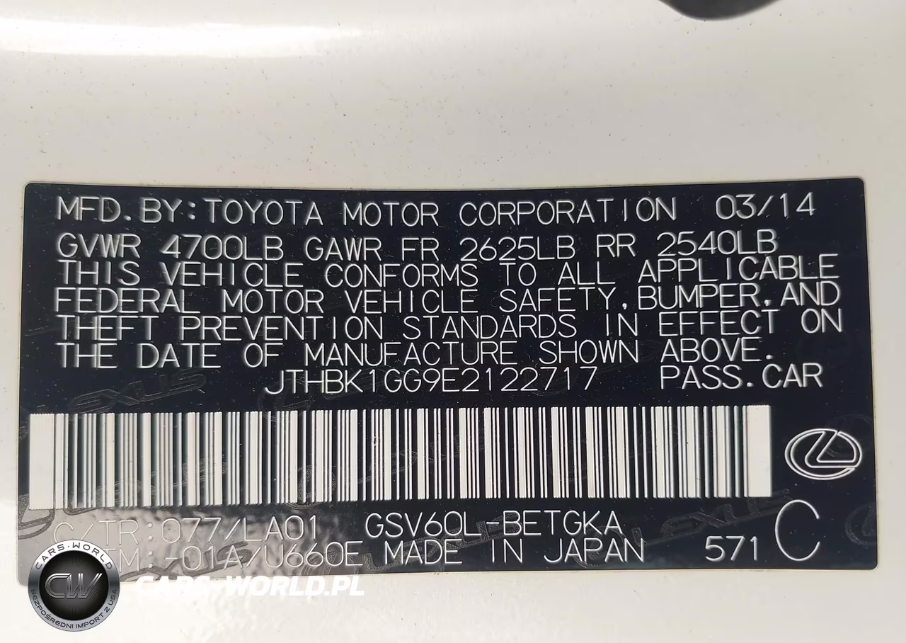 2014 Lexus Es 350 VIN:JTHBK1GG9E2122717 - 9
