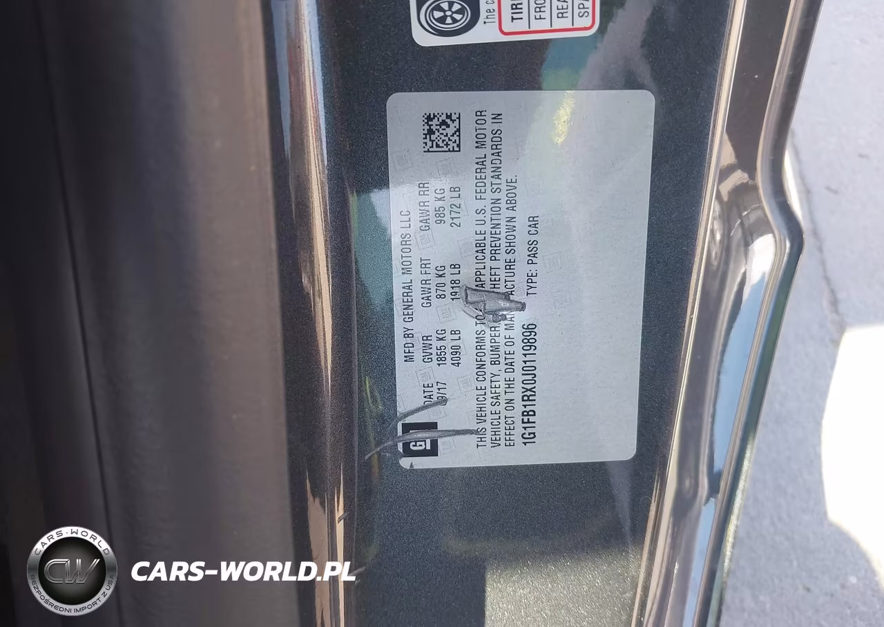 2018 Chevrolet Camaro 1Lt VIN:1G1FB1RX0J0119896 - 9