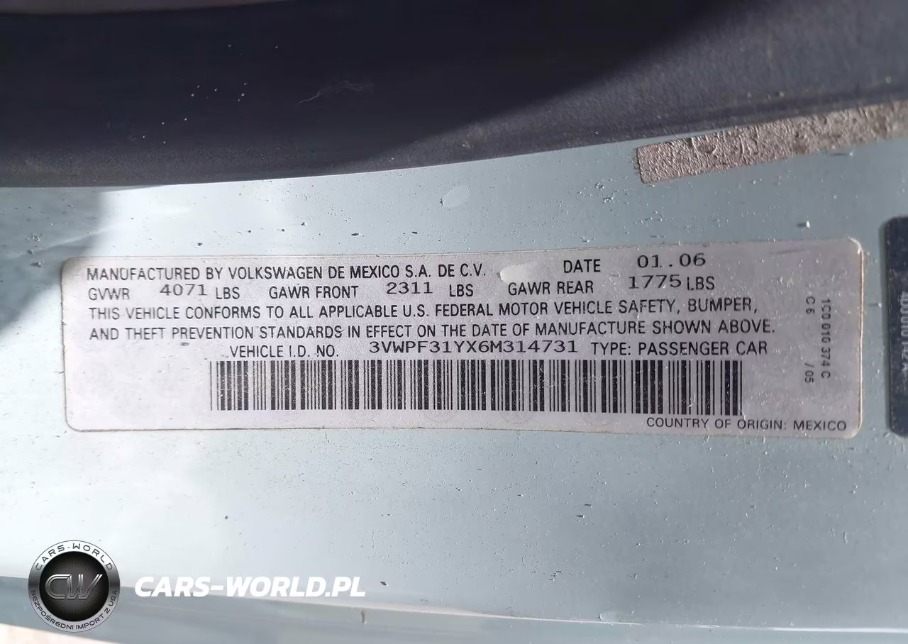 2006 Volkswagen New Beetle 2.5 VIN:3VWPF31YX6M314731 - 9