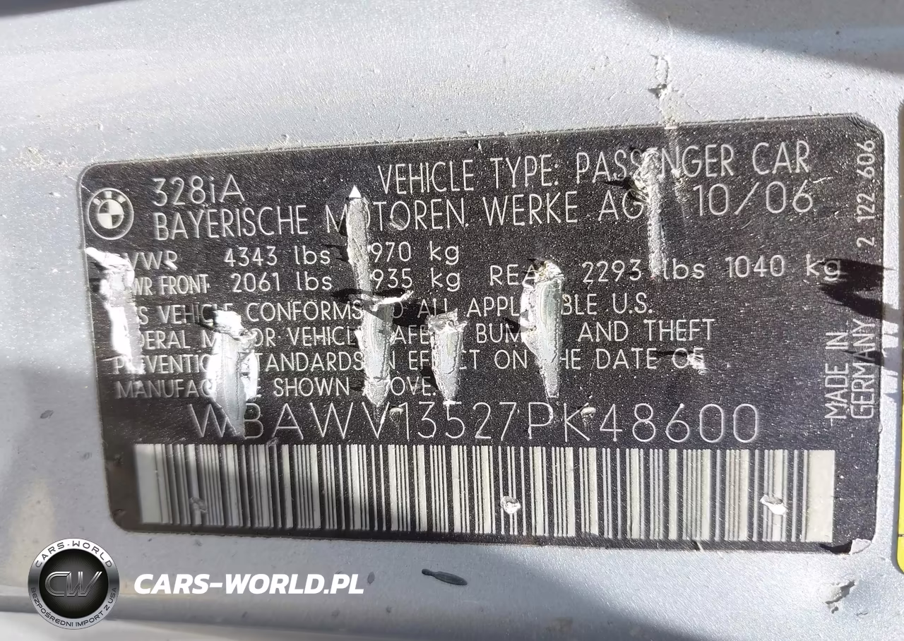 2007 BMW 328I VIN:WBAWV13527PK48600 - 9