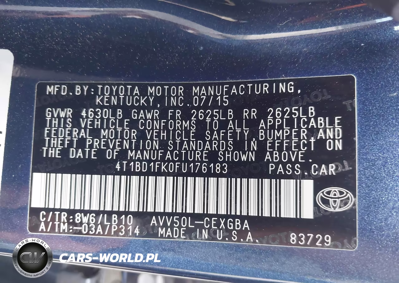 2015 Toyota Camry Hybrid Xle VIN:4T1BD1FK0FU176183 - 9