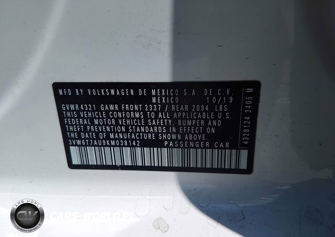 2019 Volkswagen Golf Gti 2.0T Autobahn-2.0T Rabbit Edition-2.0T S-2.0T Se VIN:3VW6T7AU9KM038142 - 9