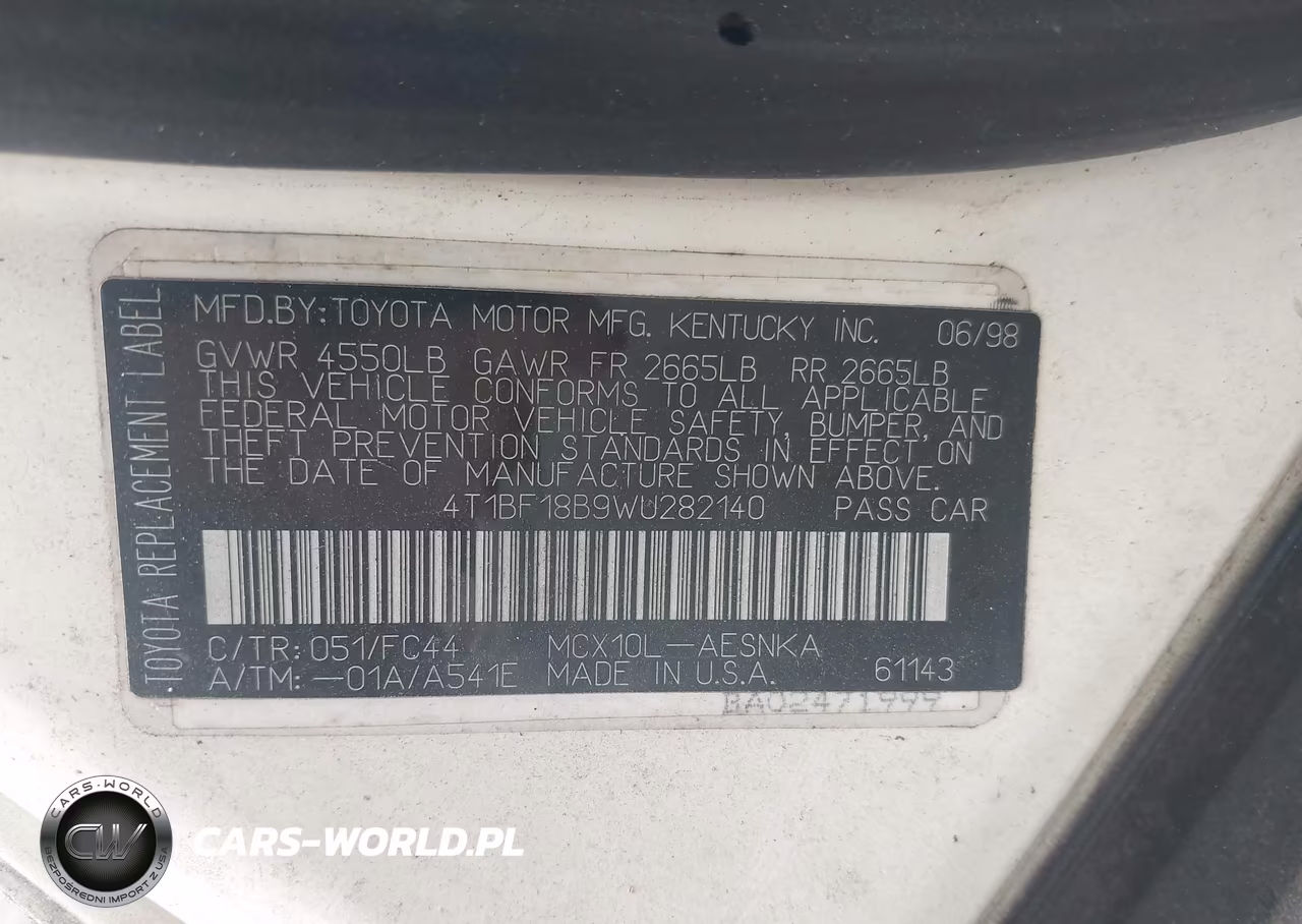 1998 Toyota Avalon Xl VIN:4T1BF18B9WU282140 - 9