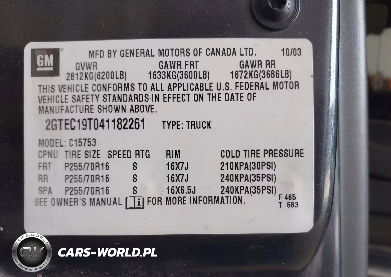 2004 GMC Sierra 1500 Sle VIN:2GTEC19T041182261 - 9