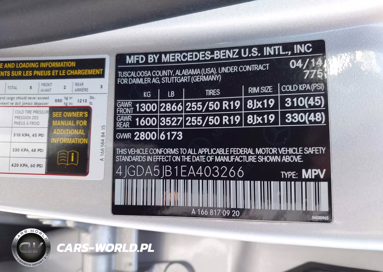 2014 Mercedes-Benz Ml 350 VIN:4JGDA5JB1EA403266 - 9