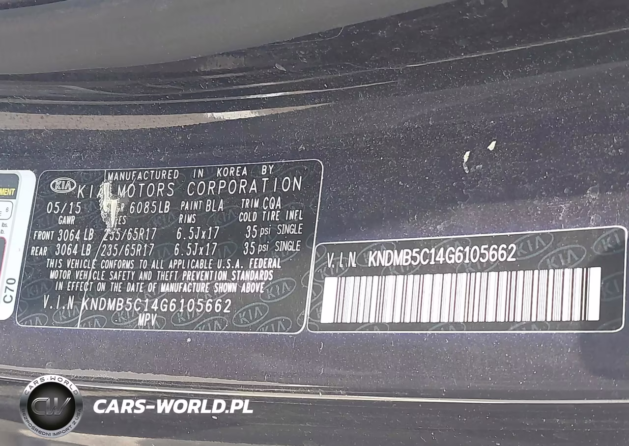 2016 Kia Sedona Lx VIN:KNDMB5C14G6105662 - 9