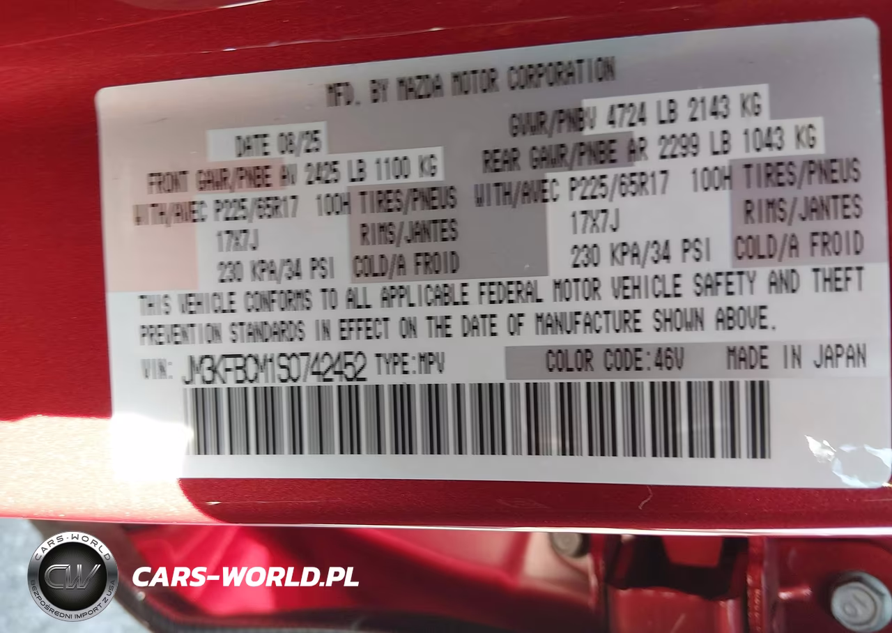 2025 Mazda Cx-5 2.5 S Preferred VIN:JM3KFBCM1S0742452 - 9