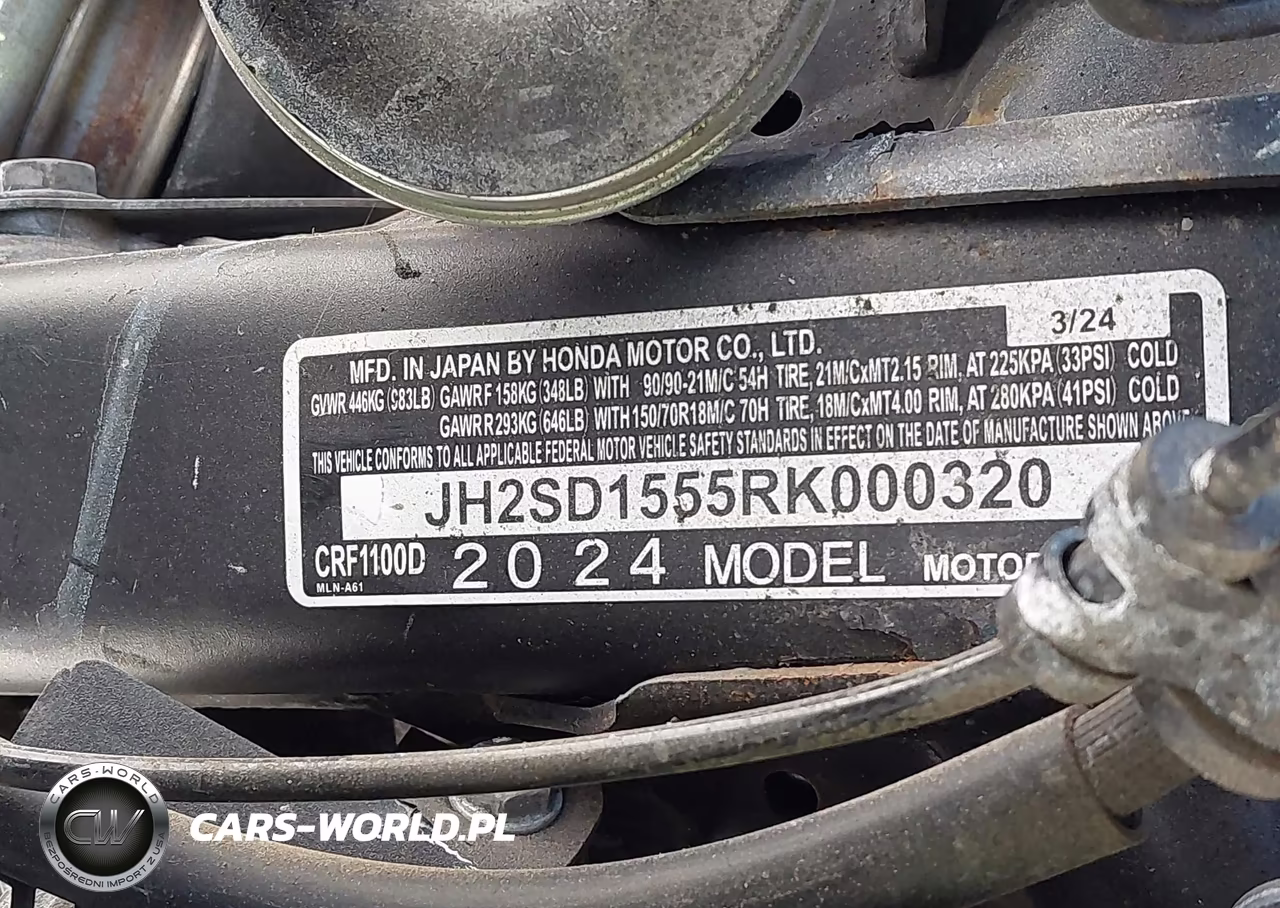 2024 Honda Crf1000 D VIN:JH2SD1555RK000320 - 9