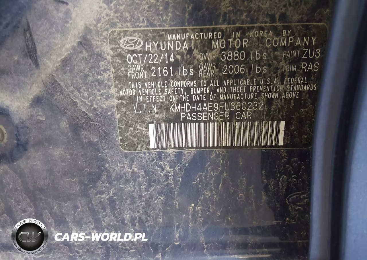 2015 Hyundai Elantra Se VIN:KMHDH4AE9FU360232 - 9