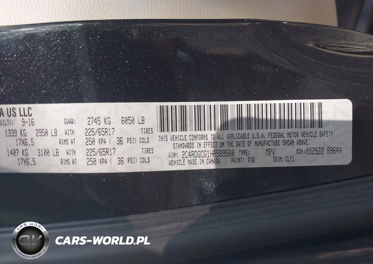 2017 Dodge Grand Caravan Sxt VIN:2C4RDGCG1HR589560 - 9