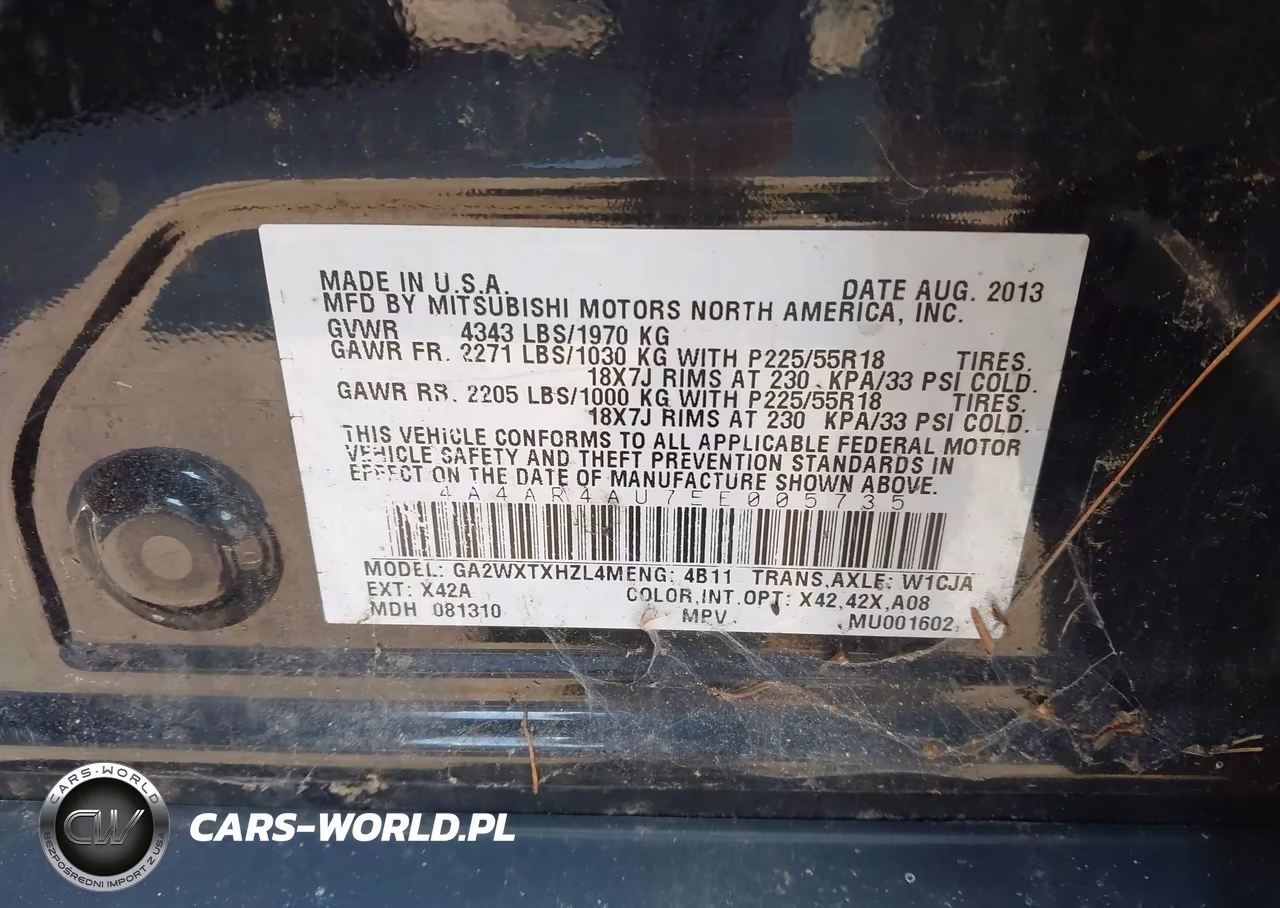 2014 Mitsubishi Outlander Sport Se VIN:4A4AR4AU7EE005735 - 9