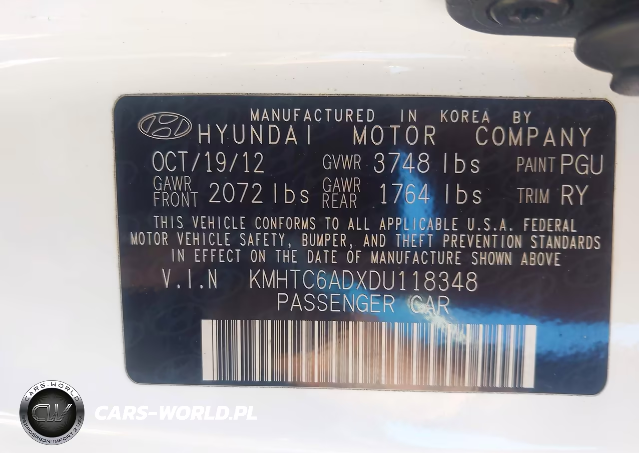 2013 Hyundai Veloster Base W-Black VIN:KMHTC6ADXDU118348 - 9